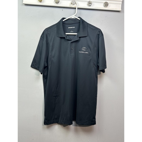 Sport-Tek Other - Sport-Tek Polo Shirt Mens Large Black California Closets Logo Performance Golf